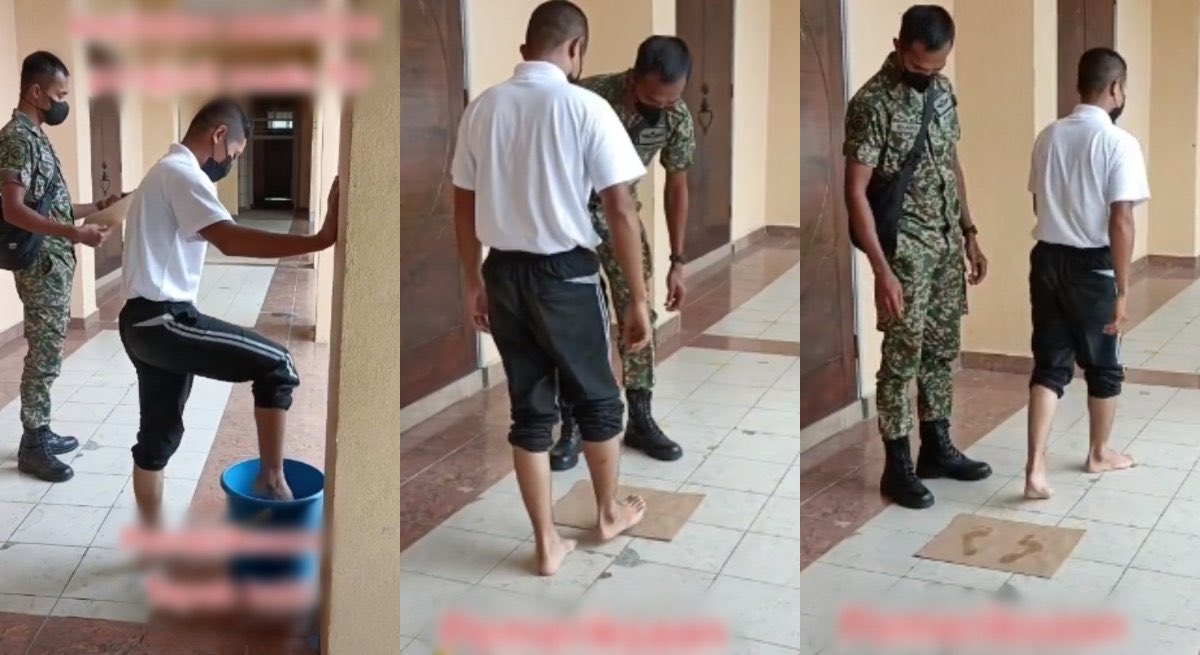 Aku baru tahu, nak masuk askar kena tengok tapak kaki.