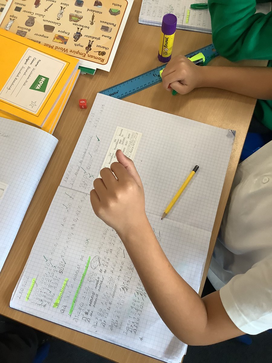 NovaPrimary's tweet photo. Brunel class were ‘being mathematicians’ today during our investigation lesson. They explored the question ‘Will 4 four digit numbers rolled from a dice ever all round to the same multiple of 1000?’ And then showed #NovaPride by presenting their findings! https://t.co/Zxl2h3W8Wm
