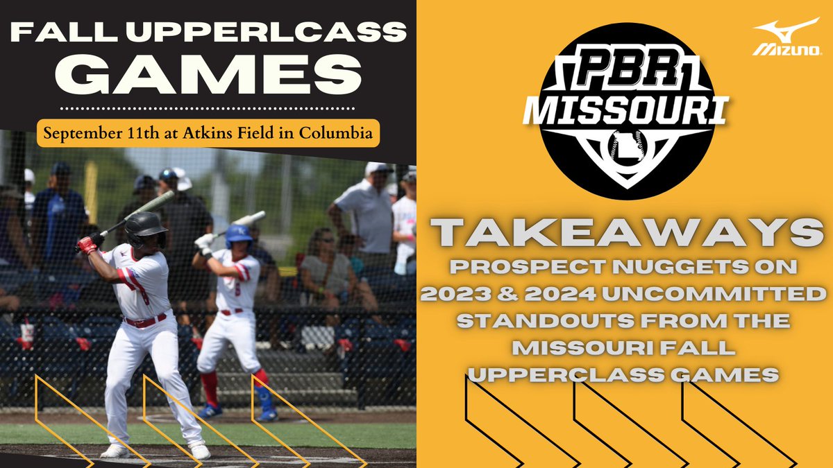Prep Baseball Missouri (@prepbaseballmo) on Twitter photo ๐๐ช ๐น๐ถ๐๐ ๐ฐ๐
๐
๐๐๐ธ๐๐ถ๐๐ ๐ข๐ถ๐๐๐ ๐
+ Takeaways from the Missouri Fall Upperclass Games. 
+ Quick nuggets on 15+ uncommitted 2023 & 2024 prospects from this event. ๐
๐๐ผ๐๐๐ผ๐๐ผ๐๐: bit.ly/3SJnXKD ๐๐ช ๐น๐ถ๐๐ ๐ฐ๐
๐
๐๐๐ธ๐๐ถ๐๐ ๐ข๐ถ๐๐๐ ๐
+ Takeaways from the Missouri Fall Upperclass Games. 
+ Quick nuggets on 15+ uncommitted 2023 & 2024 prospects from this event. ๐
๐๐ผ๐๐๐ผ๐๐ผ๐๐: bit.ly/3SJnXKD