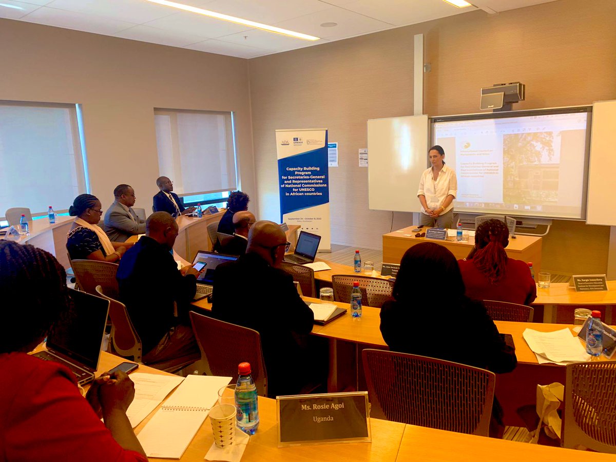 UNESCO_AZ's tweet photo. #Day4 and #Day5 #CapacityBuildingProgram for #AfricaNatCom22

The participants had an opportunity to take the courses by Ms. Sadagat Akbarova from @icomosaz, Assistant to 🇦🇿 First Vice-President of Azerbaijan Amb. Elchin Amirbeyov and Chairman of AIR Center @shafiyev_farid https://t.co/la0IZcuKrf