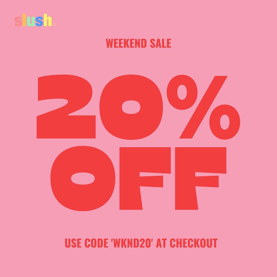 slushvintage's tweet photo. 20% off everything this weekend 💖
Use code ‘WKND20’ at checkout - https://t.co/pFlQOvr5Cu 

#slush #slushvintage #sale https://t.co/f6EimOqYyc