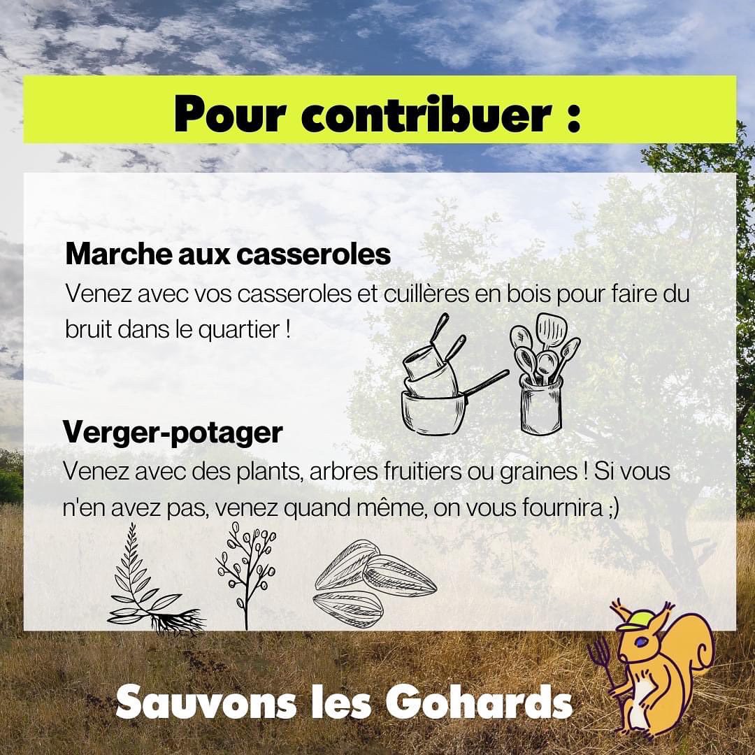 GohardsEnDanger's tweet photo. Avec tout plein dâanimations pour les enfants !
Venez avec vos plants, arbres fruitiers, et vos casseroles !
#Nantes #Stopartificialisation https://t.co/zsgtgMSNds