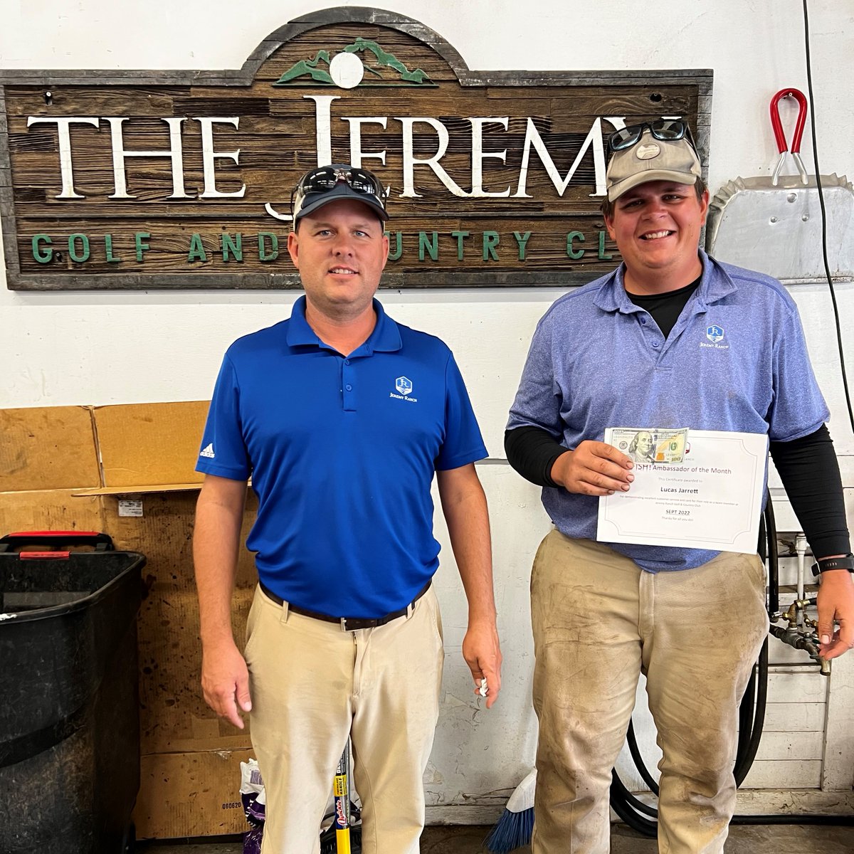 Give a shout out to our Employees of the Month! 👏
Karl Salzer - Golf Team
Carlos Vasquez - F&amp;B Team
Lukas Jarrett - Maintenance Team

 #JRGCC #JR365 #LUGolf