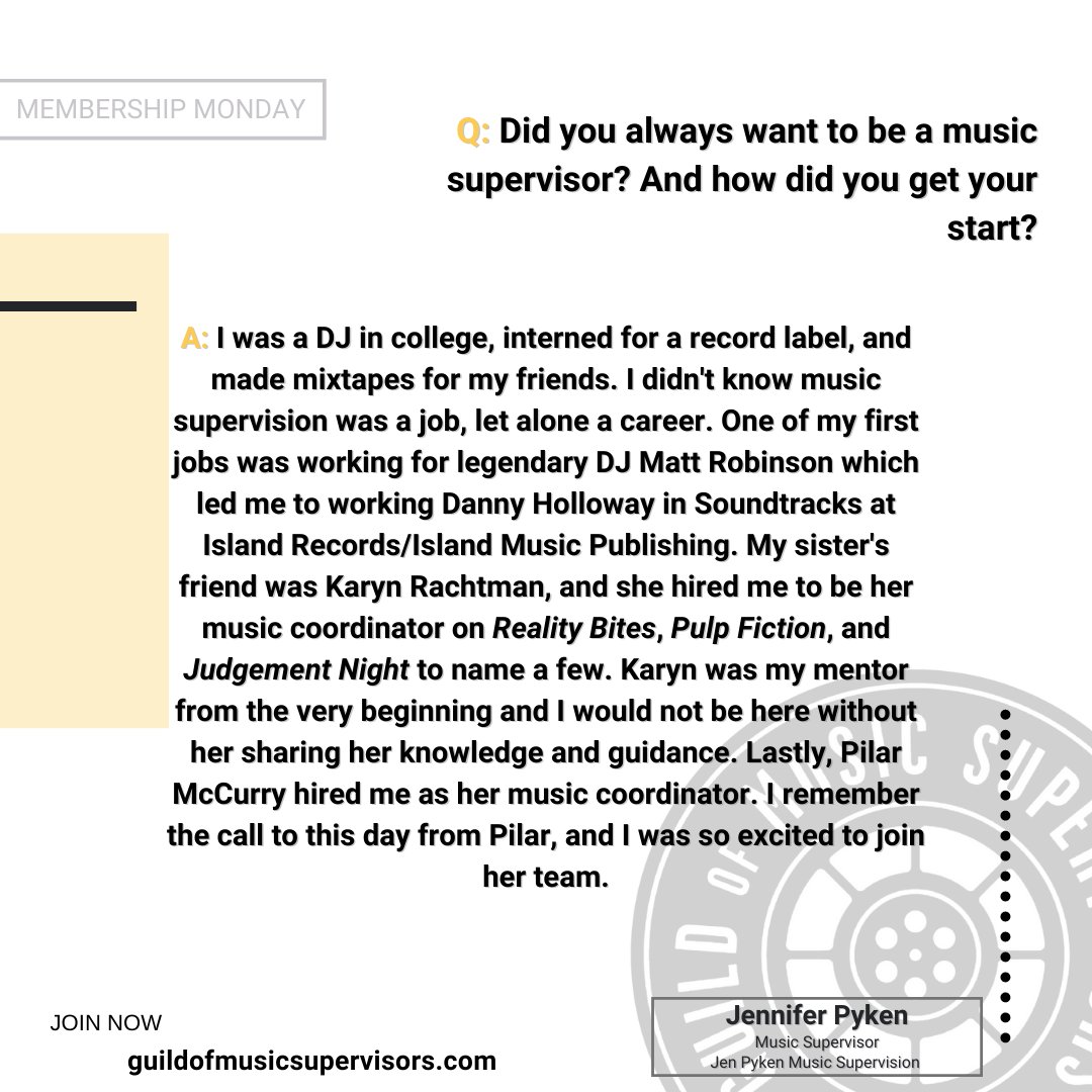 guildofmusic's tweet photo. 1/2

Guess which #GMSMembershipFeature and Music Supervisor will be speaking tomorrow at #GMSCon2022? That’s right, it’s Jennifer Pyken! @jenpyken 

Jennifer will be speaking at the “What’s The Alternative?” panel tomorrow!

Virtual tix still available:
https://t.co/jCEjg6SxNZ https://t.co/8gn36PrAqx