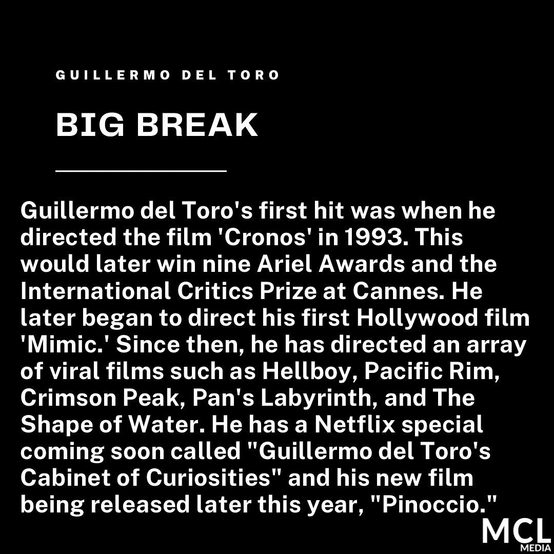 MCLMedia's tweet image. #FeatureFriday with the incredible and talented mind of Guillermo Del Toro. 
#mclmedia #mclmediaonline #miami #atlanta #newyork #director #hispanicheritagemonth #guillermodeltoro #horror #film #friday #fridayvibes #fridaynightlights #explore #foundation #producer #photooftheday