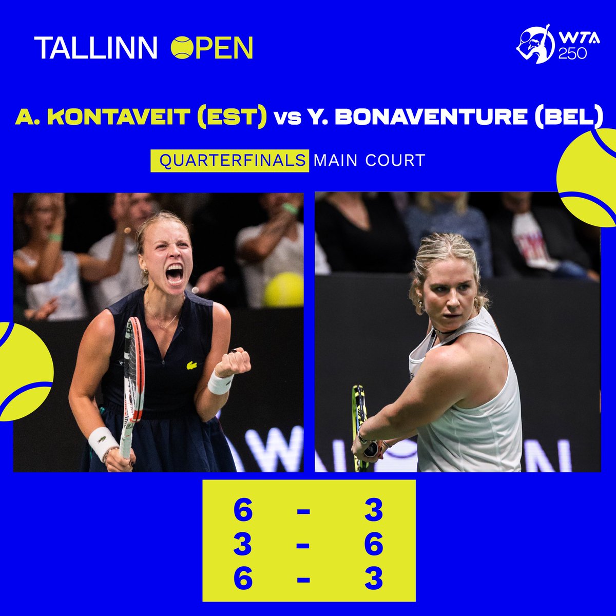 WTATallinnOpen's tweet photo. That was an epic match! @AnettKontaveit_ to the semifinals of #TallinnOpenWTA250 ☄️ https://t.co/h6gIe935te