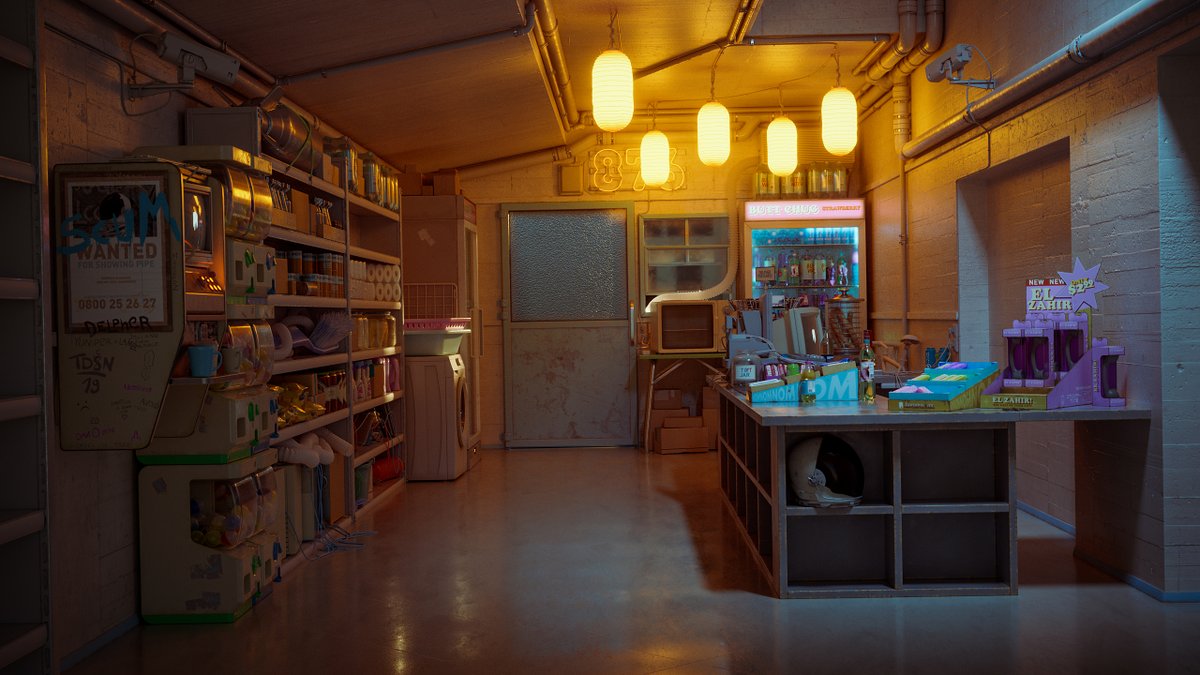 Production Diary #30. TP for the bunghole. Because I am a slut for highpoly geo, we're looking at roughly 8gb of vram just the objects. 5gb for textures and roughly 7gb to go until we hit hardware limits. 23 mil polys so far. There's still much to build. Need to optimize things.