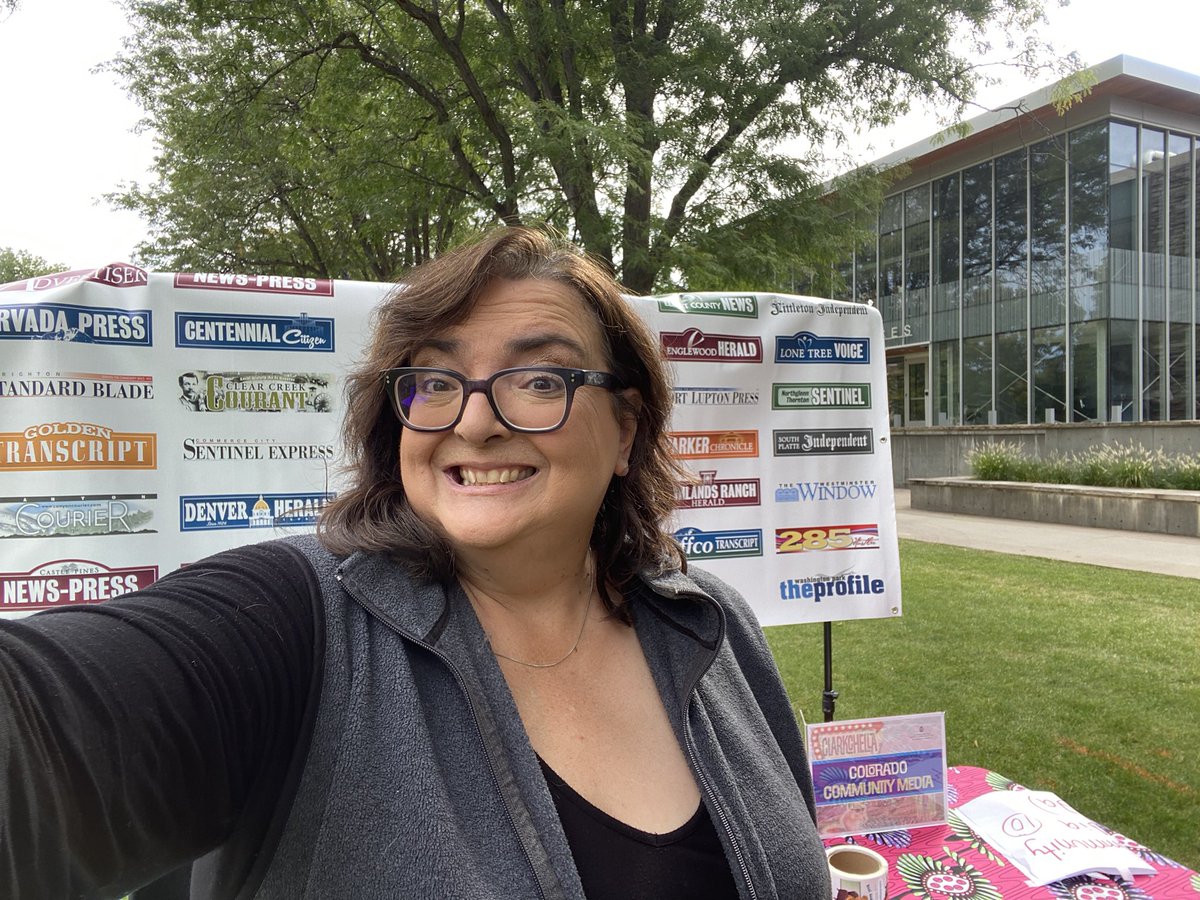 LindaShapley's tweet photo. Repping for @ColoradoNewsCCM at #Clarkchella, an engagement event for @CSU_JMC on the Colorado State campus. Come by and say hi, Rams! Say #LocalNewsMatters and get a sticker! https://t.co/g0rufc49Mg