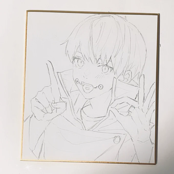色紙描いてるくんです🍙 