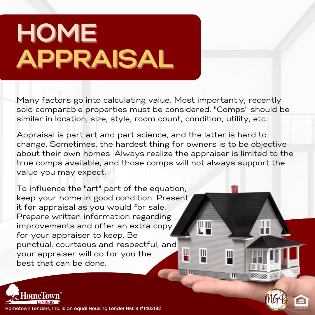 Always realize the appraiser is limited to the true comps available, and those comps will not always support the value you may expect.

Read more: aimforhomeownership.com