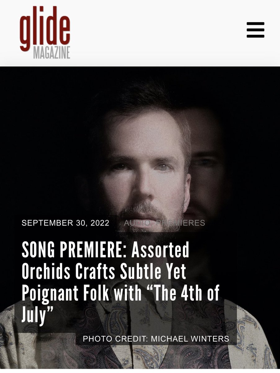 AssortedOrchids's tweet photo. Head over to @glidemag to check out an exclusive advance stream of my new single, “The 4th of July”! #NewMusicFriday #folk https://t.co/0Opzvj2KHu