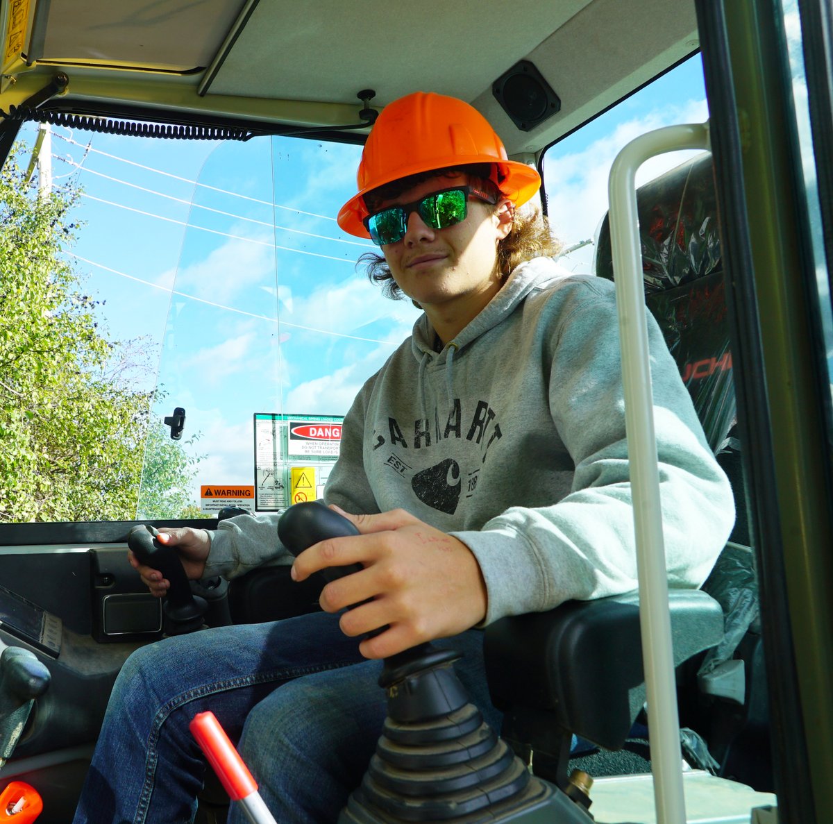 JeffLewBOCES's tweet photo. Gage Bender is hard at work moving trees and other brush on the #BohlenTech campus. Gage is currently enrolled in the Heavy Equipment program and attends Carthage Central School. #confident #boces #careerteched #bocesconnects #heavyequipmenteducation #heavyequipmentlife https://t.co/rg1yI65NkR