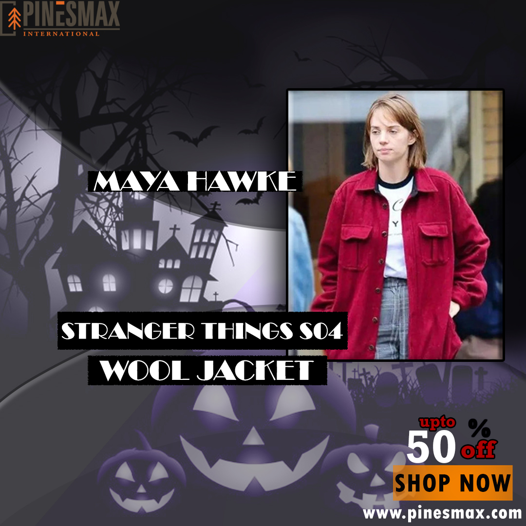 pinesmax1's tweet photo. 𝐄𝐱𝐩𝐞𝐫𝐢𝐞𝐧𝐜𝐞 𝐭𝐡𝐞 𝐧𝐞𝐰 𝐜𝐨𝐦𝐟𝐨𝐫𝐭 with || #Mayahawke #StrangerThings #S04 #RedWool #Jacket 🤩

Get in touch today!
https://t.co/JnyEN1tjZu
Info@pinesmax.com

#wooljacket #strangerthings4 #tvseries #leatherjacket   #usa #uk #canada #jacketseason #pinesmax https://t.co/uOD7tYRvyA