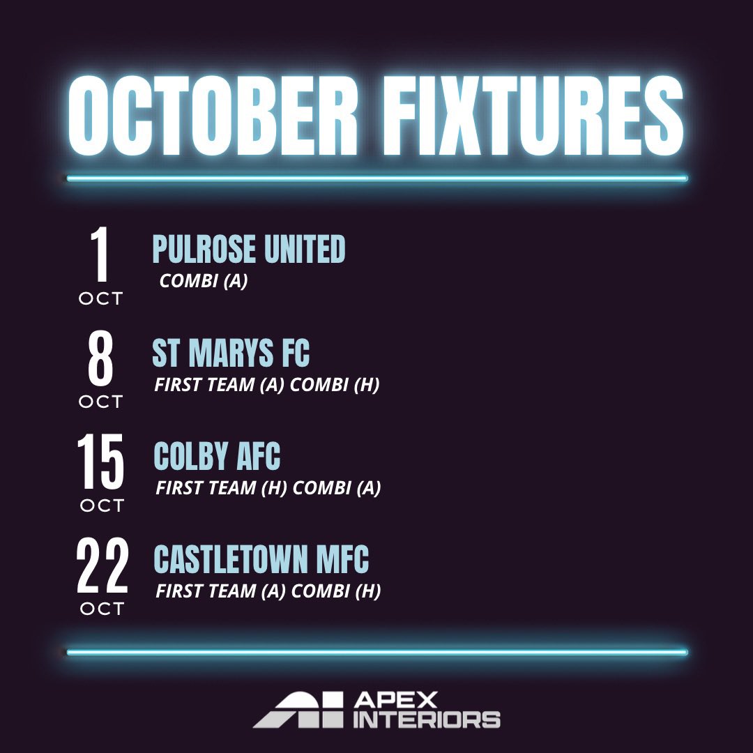 ⚽️ GYMNS OCTOBER FIXTURES ⚽️
