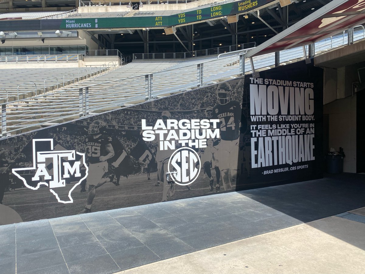 IntegBryan's tweet image. We can't wait for the Aggies to be back in Kyle Field!

In the meantime, check out the new installations we have been working on for the @AggieFootball Visitor's Tunnel.