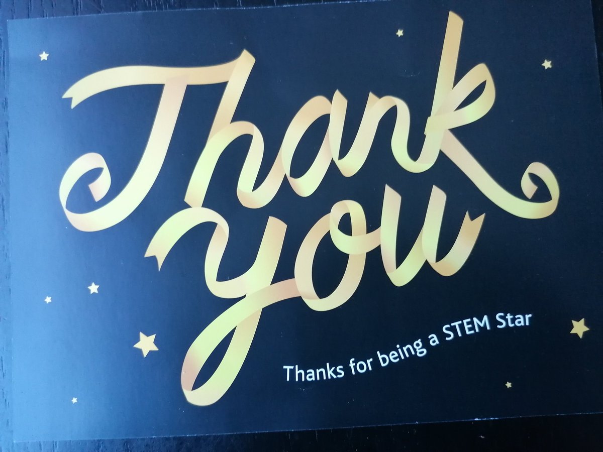 wtkohughes's tweet photo. #STEMstars #STEMambassador #engineering. So lovely to receive this thank you from STEM, you too could be a stemstar https://t.co/4tPWjXxqIa