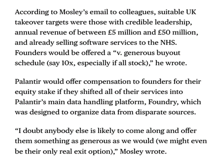 These entities would include those, reports of the Email stated, with an ‘annual revenue of between £5 million and £50 million, and already selling software services to the NHS.’