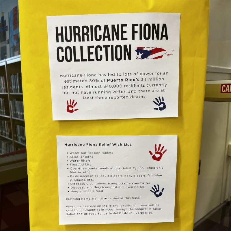 knglibrary_ny's tweet photo. While most eyes are on Hurricane Ian and the destruction it caused in Florida, #PuertoRico is still reeling from #HurricaneFiona which hit the US island on Sept. 18th.

We're collecting relief items in the lobby through October 7th.

 Clothing items are not accepted at this time. https://t.co/VLbhInSOzW
