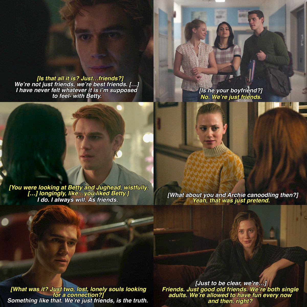 archiesarchives's tweet photo. archie and betty + “just friends” https://t.co/j5nayHC665