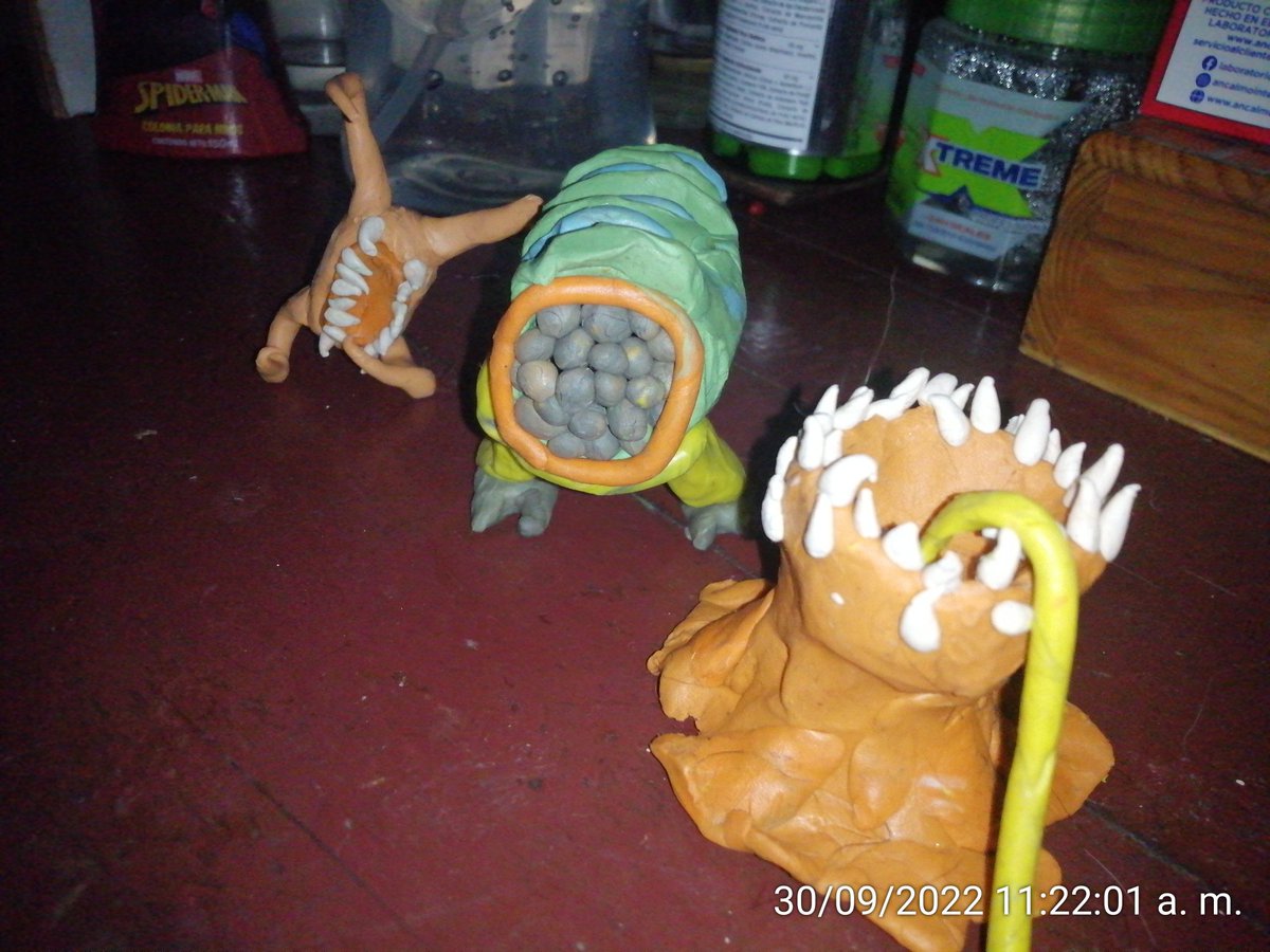 m4n_d0's tweet photo. Unas creaciones más por mí hijo de 10 años, en plastilina, criaturas de Half Life!
#hl #hl2 #blackmesa #gordonfreeman #barnacle #fastheadcrab #houndeye #steam #valve https://t.co/VIbaawEL4u