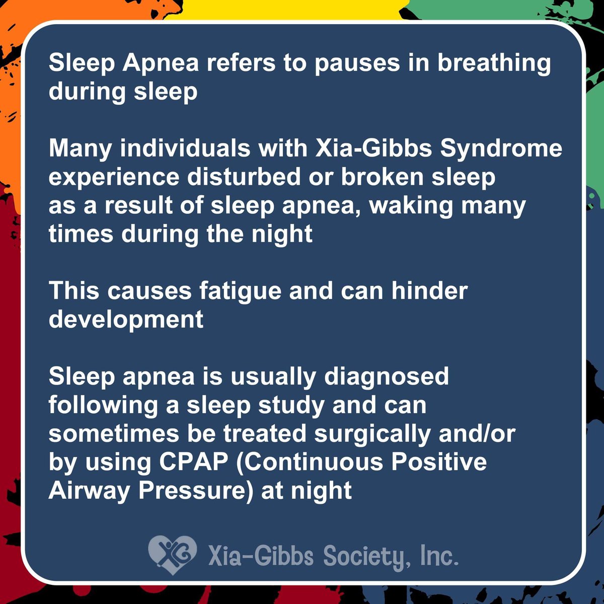 XGSociety's tweet photo. What is Sleep Apnea?
#XGSFacts #XiaGibbs
#XiaGibbsAwareness
Donate at https://t.co/z5wqjIsTPq https://t.co/CbfFZ9biT8