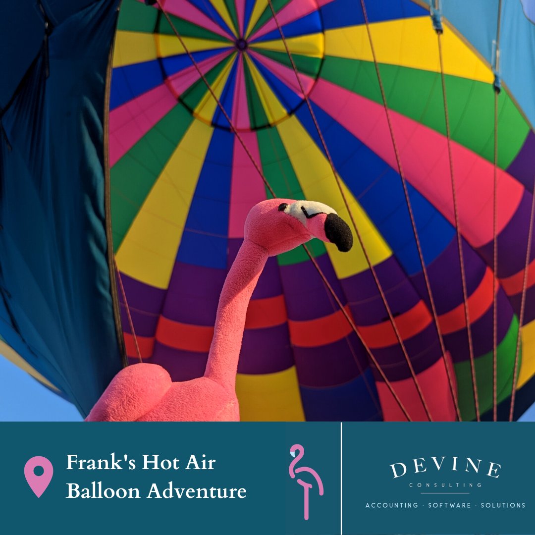 Devine_Consult's tweet photo. Last week Frank took a tour of the town from "birds eye view." Pretty impressive since it not often you see a flamingo in the sky. Thank you Meagan Armstrong and Wild Thing Hot Air Balloon Team for giving Frank the opportunity to take flight!
#HotAirBalloon https://t.co/ix2pO4bHmj