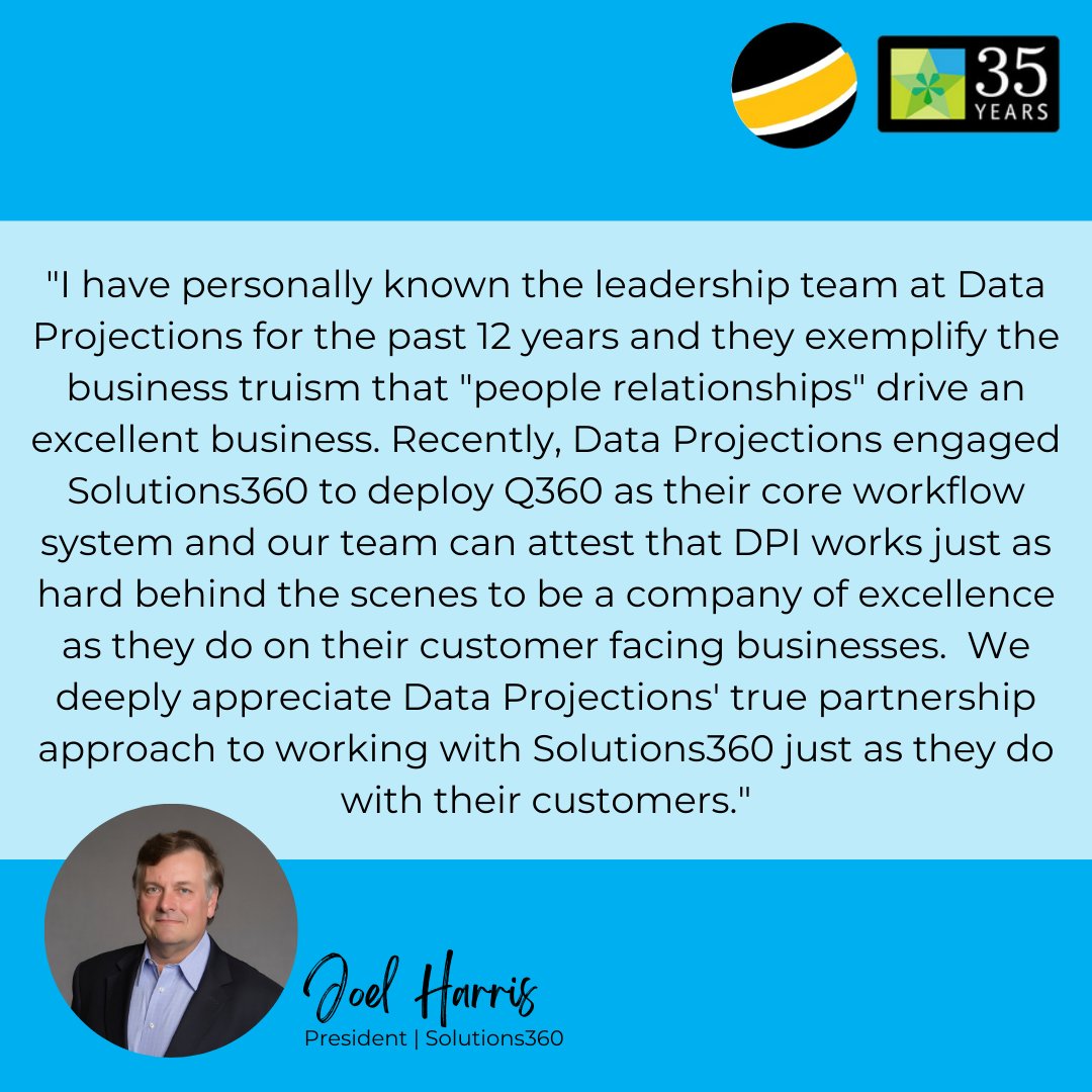 Day 18 of #DPI35for35 featuring Joel Harris, President of Solutions360!