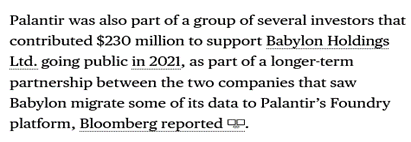 The firms Palantir had expressed an interest in included Beautiful Information, Sensyne, and Babylon Health, who have featured in previous reporting from @allthecitizens and @BylineTimes relating to Palantir’s expansion within the health service: twitter.com/allthecitizens…