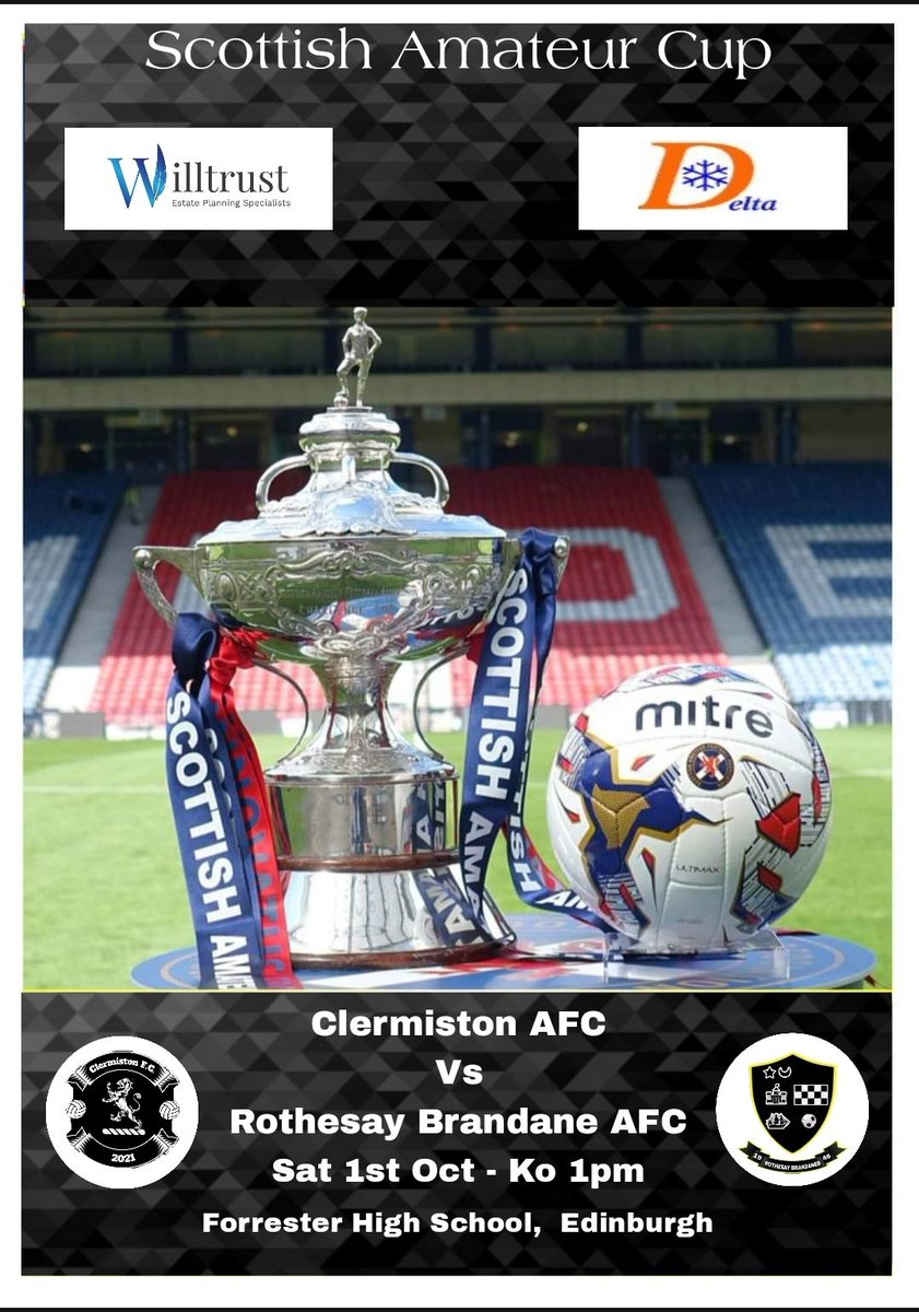Scottish Cup tomorrow 🏆 <a href="/clermiston_fc/">Clermiston FC</a>