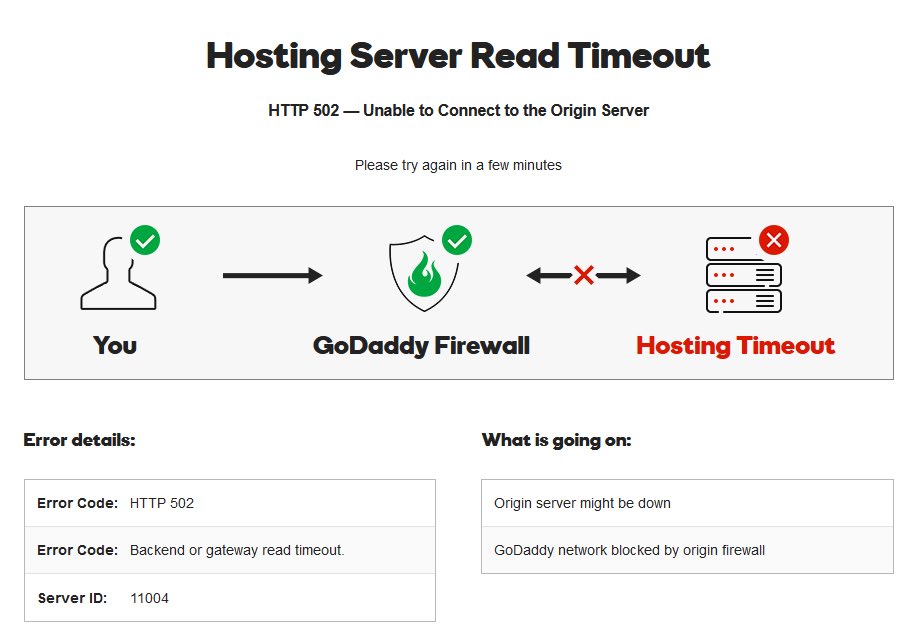 Daniel Schwalbe (@danonsecurity) on Twitter photo What’s happening with <a href="/GoDaddy/">GoDaddy</a> hosting? What’s happening with <a href="/GoDaddy/">GoDaddy</a> hosting?