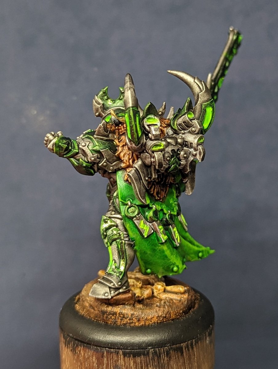 The test model for the paint scheme of my Orgoth Sea Raiders is mostly complete! Thanks <a href="/privateerpress/">Privateer Press</a> for making such a wonderful model. #miniatures #wargames #Warmachine #orgoth