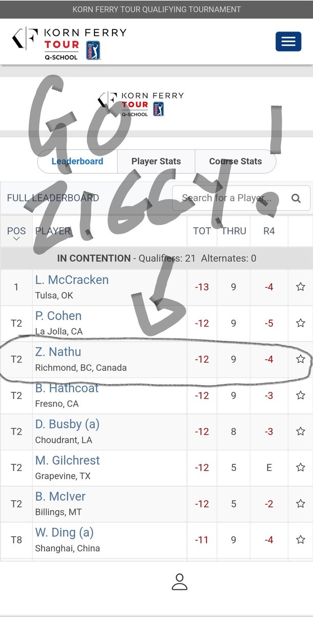 vancouvergolf's tweet photo. @BradZiemer @stuart_mac_golf @KornFerryTour This too @BradZiemer !! ⬇️
Nine holes to go for @ziggynathu playing some great golf @KornFerryTour first stage! #Goziggy https://t.co/UqSNj7QU1L