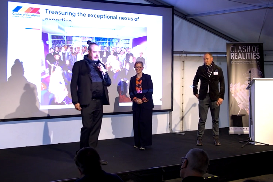 The moment has come to say for one last time: It's a wrap! The last Clash of Realities Conference has officially ended. 

There could not have been a better fit to mark the occasion than the keynote by <a href="/fransmayra/">Frans Mäyrä</a>, <a href="/usvaf/">Usvaf</a> &amp; <a href="/sotku/">Olli Sotamaa</a>!

#CoR2022 #FarewellCoR