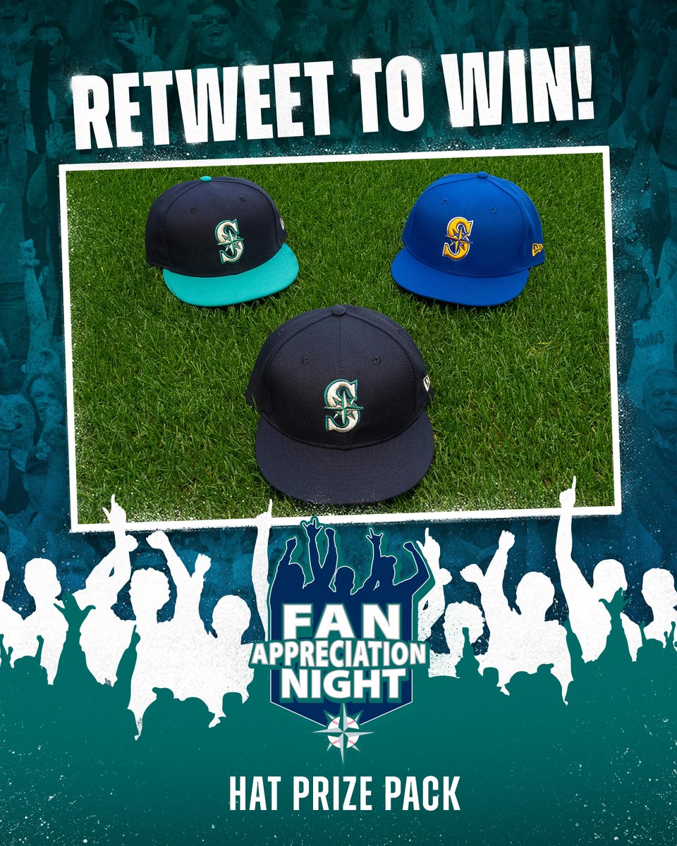 🧢 RT to Win 🧢 Hit retweet for a chance to level up your hat game with these three caps AND a $100 gift card to the @MarinersStore!