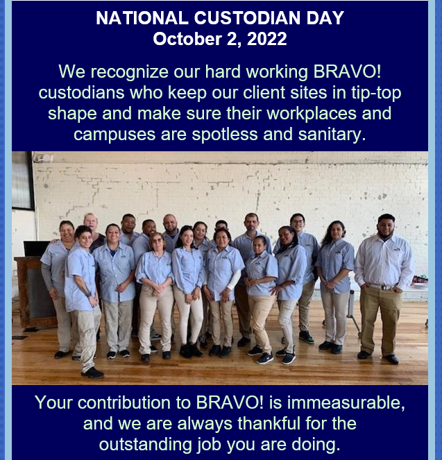 BravoGroupNews's tweet photo. #ThankYou #custodians #NationalCustodianDay #bravobuildingservices https://t.co/B1r95e5sCz