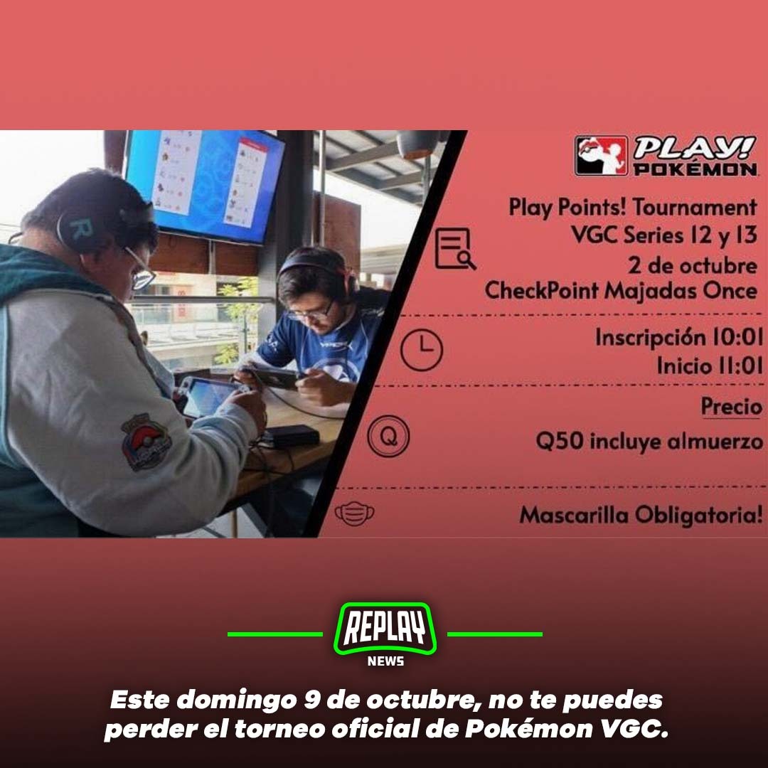 Replaylatam's tweet photo. En las Replay News de hoy: Este domingo 9 de octubre, no te puedes perder el torneo oficial de Pokémon VGC // Estos son los juegos que llegaran a Playstation Plus el mes de octubre. // Estos son los juegos que podrás obtener gratis en octubre si cuentas con Prime Gaming. https://t.co/KBDK4kO8Lu