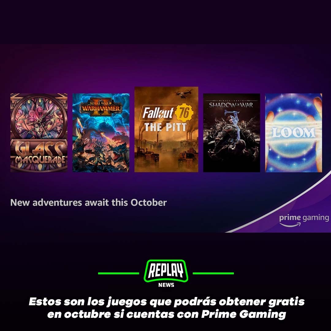 Replaylatam's tweet photo. En las Replay News de hoy: Este domingo 9 de octubre, no te puedes perder el torneo oficial de Pokémon VGC // Estos son los juegos que llegaran a Playstation Plus el mes de octubre. // Estos son los juegos que podrás obtener gratis en octubre si cuentas con Prime Gaming. https://t.co/KBDK4kO8Lu