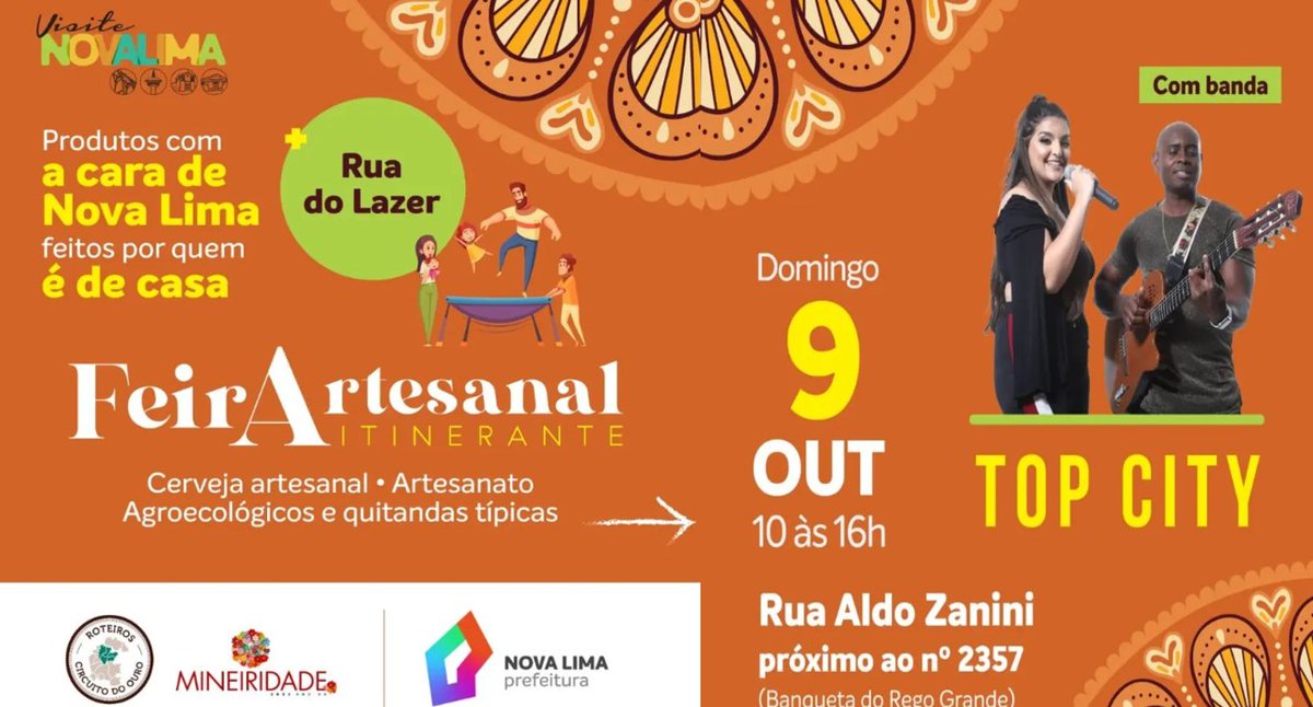 VisiteNovaLima's tweet photo. AQUI A GENTE NÃO PARA!
Você piscou e já tem FeirArtesanal ! 
Desta vez, a feira será montada na Banqueta do Rego Grande das 10h às 16h.
Produtos agroecológicos e artesanato vão estar à venda, além de Cerveja Artesanal e Quitandas típicas como Queca e Lamparina. https://t.co/4GnNdcfRvr
