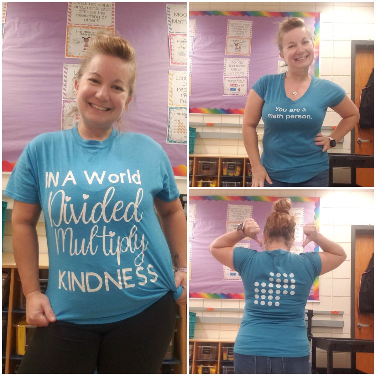AllenM4TH's tweet photo. It has been a busy first couple of weeks in my Math World! From #mathshirtfridays to Game Day to Math Read Alouds....we are spreading Math joy everywhere! https://t.co/phR9s7INRu