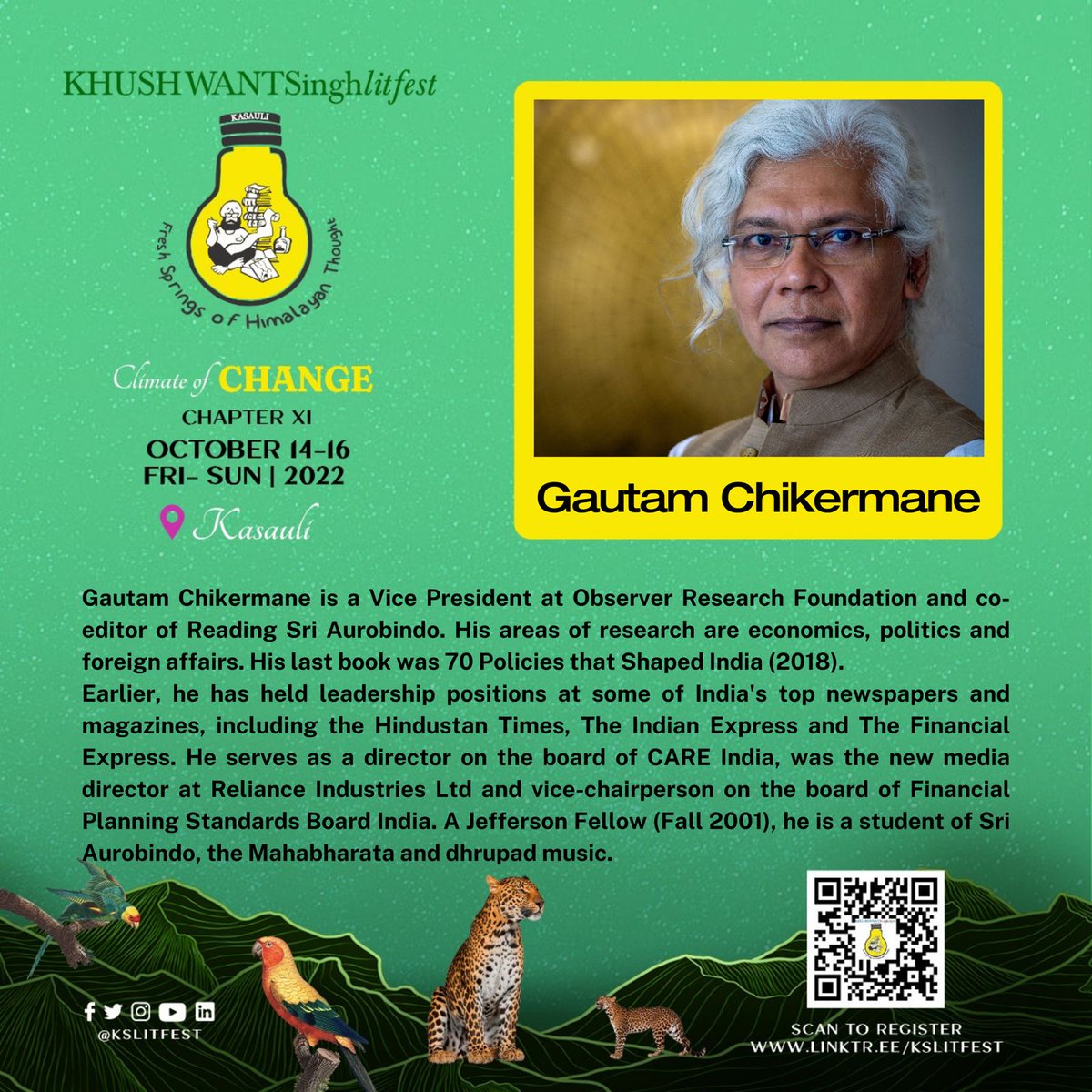 kslitfest's tweet photo. Whether you’re an #Aurobindo follower, or are curious why so many are, this session is for you. Come listen to DevdipGanguli discuss the finer points of Aurobindo’s #philosophy with GautamChikermane
@gchikermane @devdip https://t.co/z0m1jRTYuh