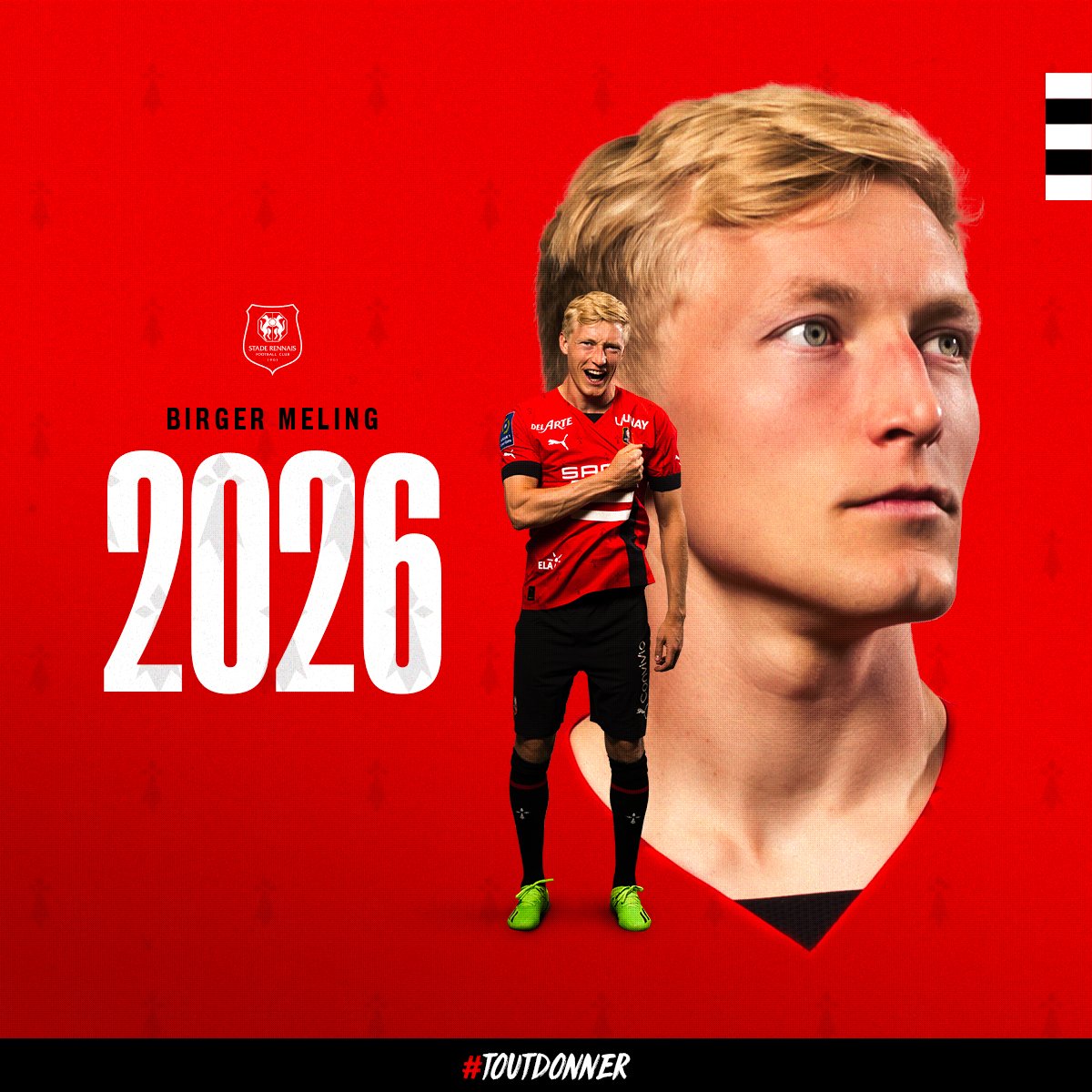 staderennais's tweet photo. 𝗕𝗶𝗿𝗴𝗲𝗿 𝗠𝗲𝗹𝗶𝗻𝗴, 𝗥𝗲𝗻𝗻𝗮𝗶𝘀 𝗷𝘂𝘀𝗾𝘂'𝗲𝗻 𝟮𝟬𝟮𝟲 ! ✍

L’international norvégien de 27 ans a prolongé son contrat pour deux saisons supplémentaires. 🔴⚫