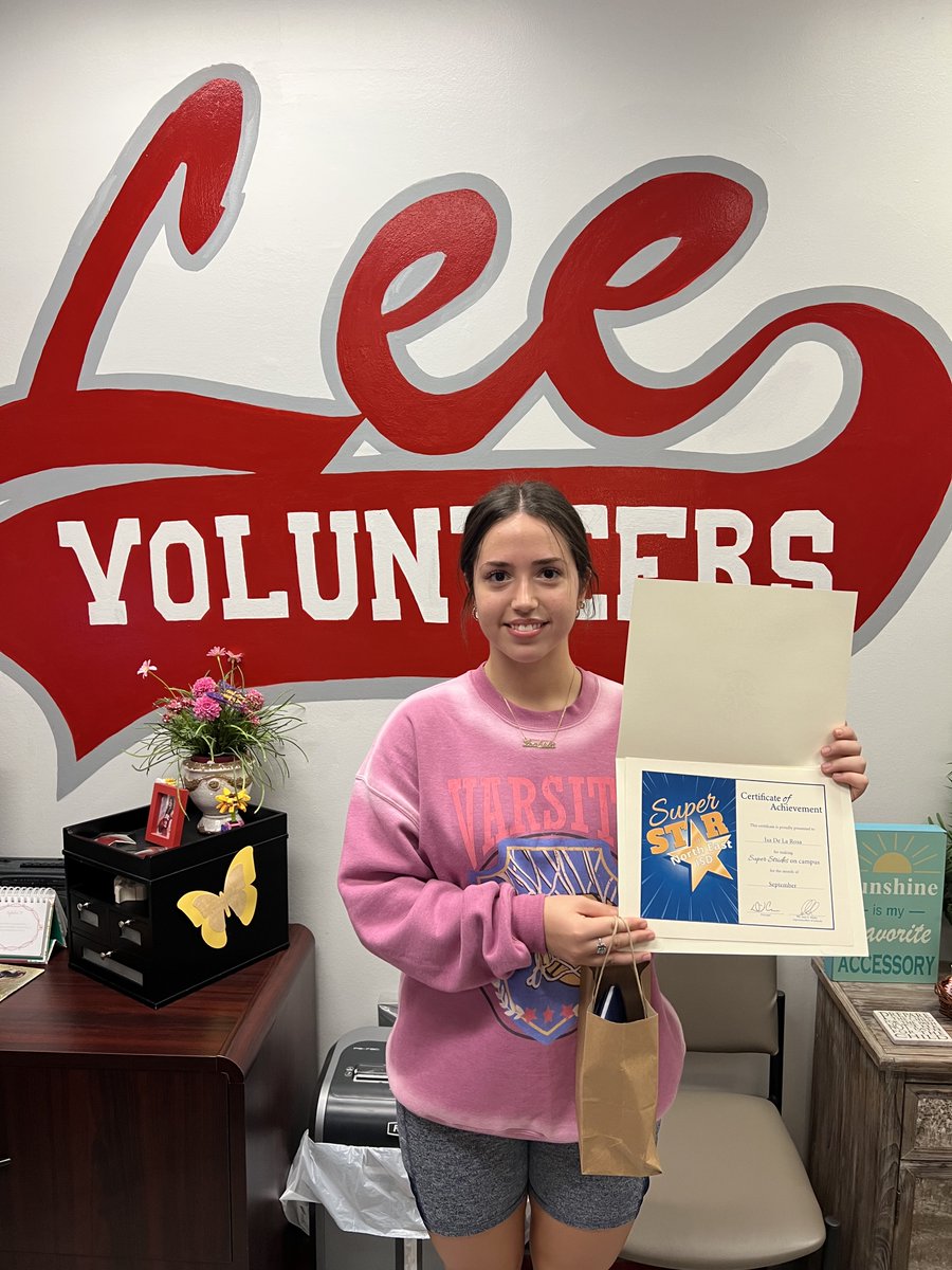 leeneisd's tweet photo. LEE HS would like to congratulate Chris and Isa. They are our Super Star Students of the Month. #NEISDway #LeeVols #rootedlee https://t.co/OIzHZE9k6L