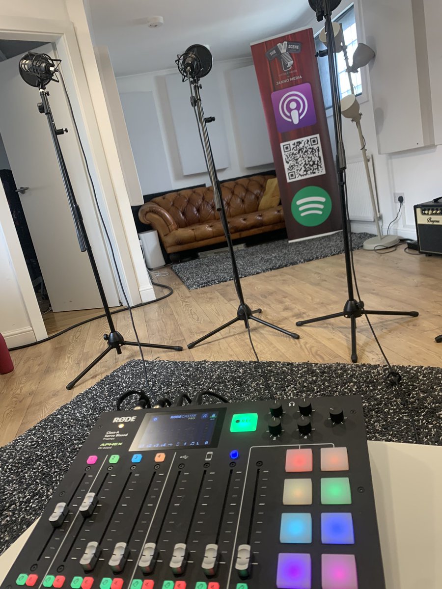 Back in the studio for day 2 of #TheScenePodcast season 3 recording 🎧

<a href="/JannoMedia/">Janno Media</a> <a href="/GetOverItPro/">GetOverItProductions</a> 
<a href="/aaronrdouglas/">Aaron Douglas</a> <a href="/LaideSonola/">Laide Sonola</a>