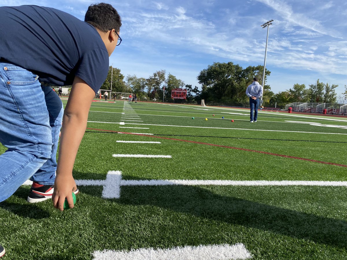 Playing pétanque on this beautiful day during WIN.