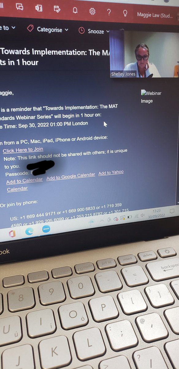 MAT standards webinar. Standard 1 today - 'All people accessing services have the option to start MAT from the same day of presentation'
MAT = Medication Assisted Treatment