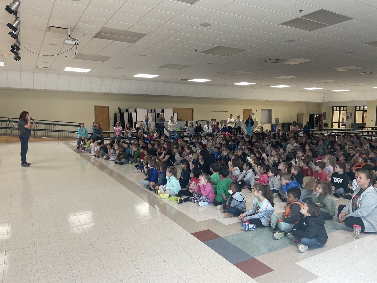 First STRIPES assembly of the year for K-2!  So excited to be all back together.  Our School Counselor Mrs. Manganis talking about Whole body listening!  #tpsprepares