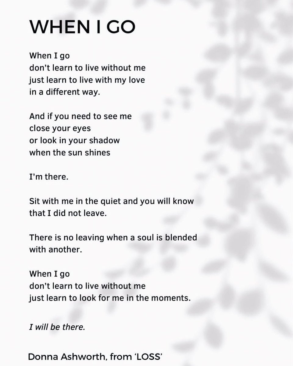 Donna_ashworth's tweet photo. Pop over to my FB page to download a free print of this poem. From my new book ‘LOSS’ #griefpoetry #whenigo https://t.co/hbx1lCaprA https://t.co/d4FXpKCIqk