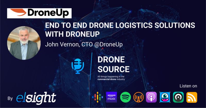 godroneup's tweet photo. Our CTO, John Vernon, was recently featured on the Drone Source podcast to discuss how DroneUp got started and his vision for the future of the drone industry.
Listen to full interview here: https://t.co/MTai23fsAN #podcast #droneup #droneindustry #elsight https://t.co/GfUUPhuGWm