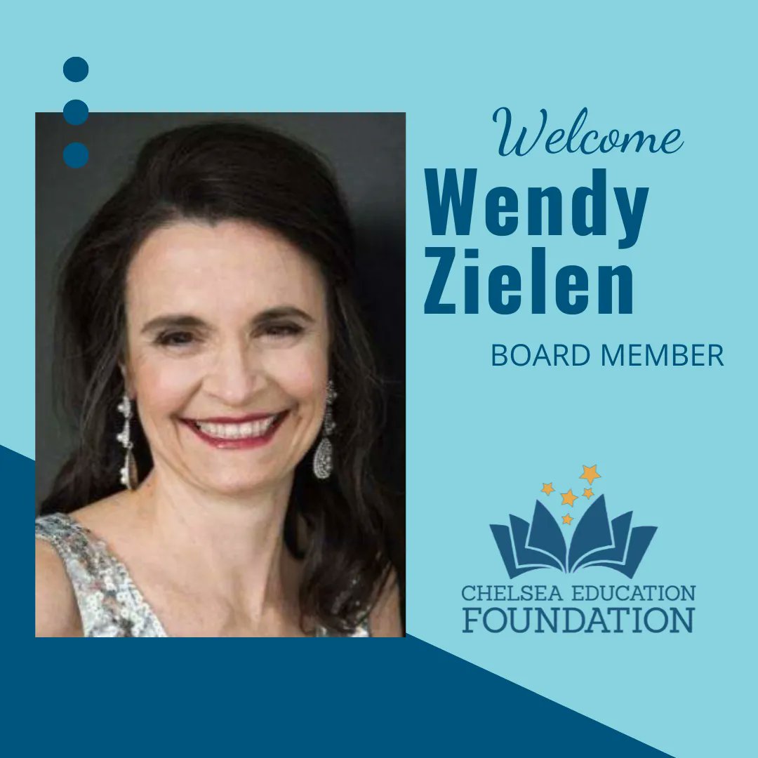 Meet Wendy! CEF is pleased to welcome Wendy Zielen to the board. 
.
As a new member of the Chelsea Education Board, Wendy is “looking forward to working with other members of the board and the community to help support the students of Chelsea School District.”