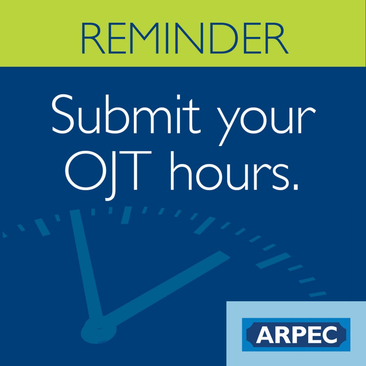 ArpecSchool's tweet image. OJT work hours are due Thursday, October 6. OJT hours must be submitted via IwantMyMTP app at iwantmymtp.com. Make sure to save and post your hours.
#arpec725 #ARPEC #mcasfla #tradeschool #hvac #ojt #OJTtime